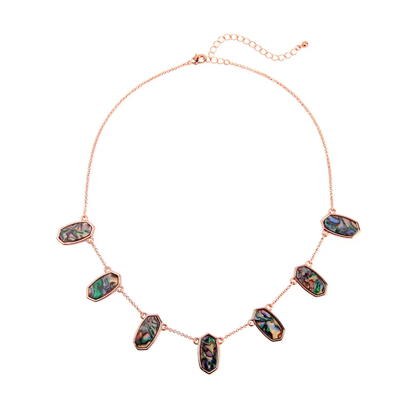 ZWPON Брендовое дизайнерское овальное ожерелье в виде ракушки Abalone с пузырьками для женщин, модное KS массивное ожерелье - Окраска металла: N5022 Abalone