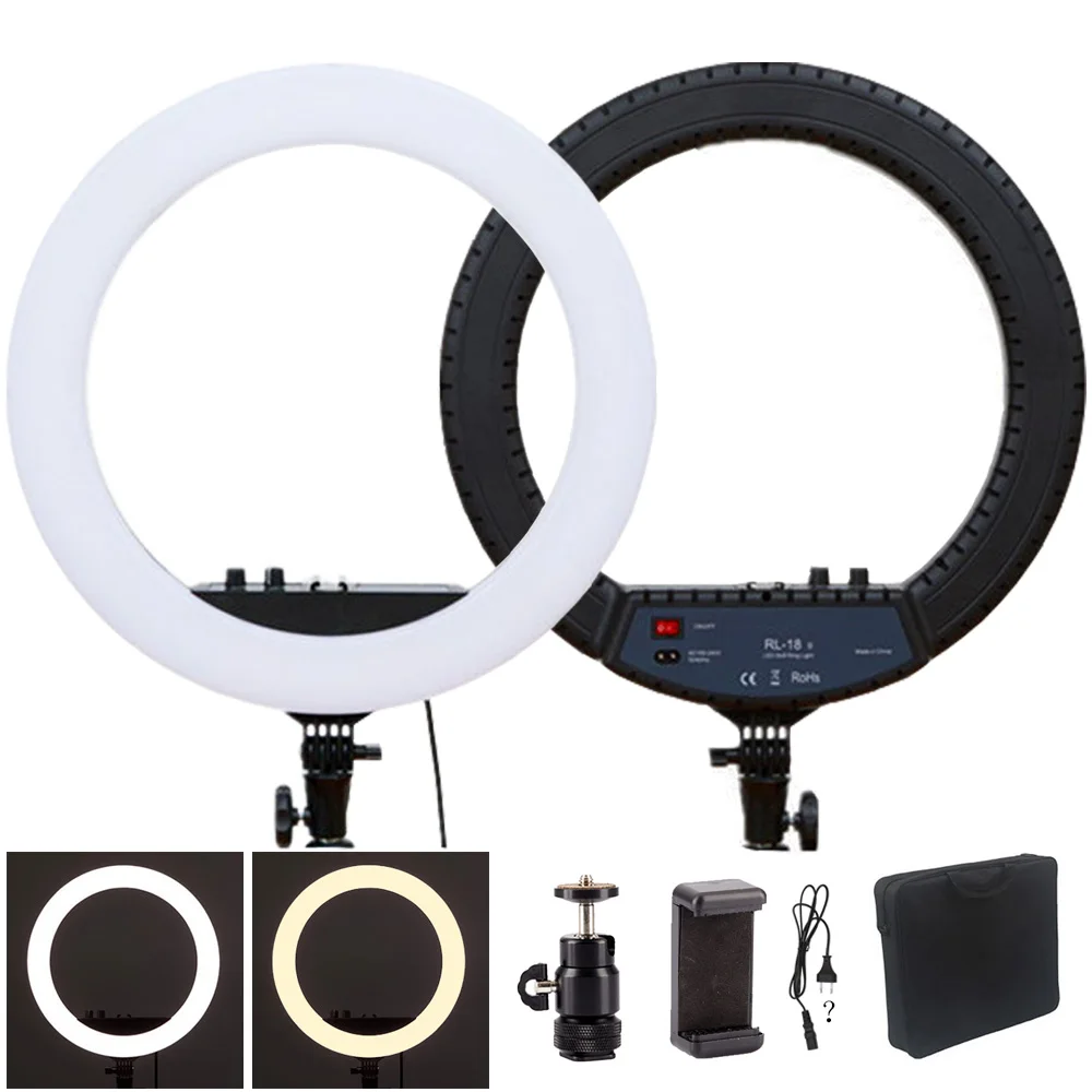 

CNP RL-18 II Live Ring Lamp 3200-5500K 55W 512 LED Dimmable Photography Light Makeup Ring Light For Camera Photo Studio Phone