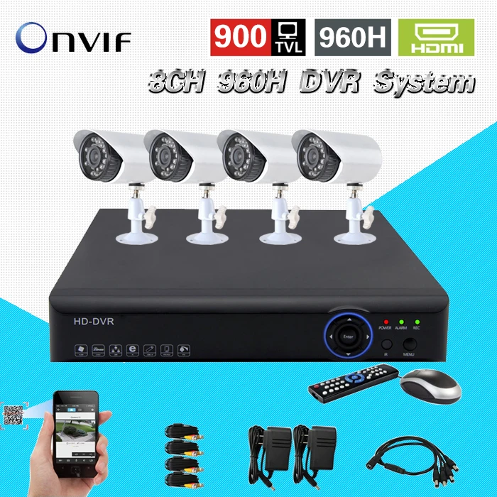 8ch font b CCTV b font System H 264 AHD L 960H realtime recording DVR recorder