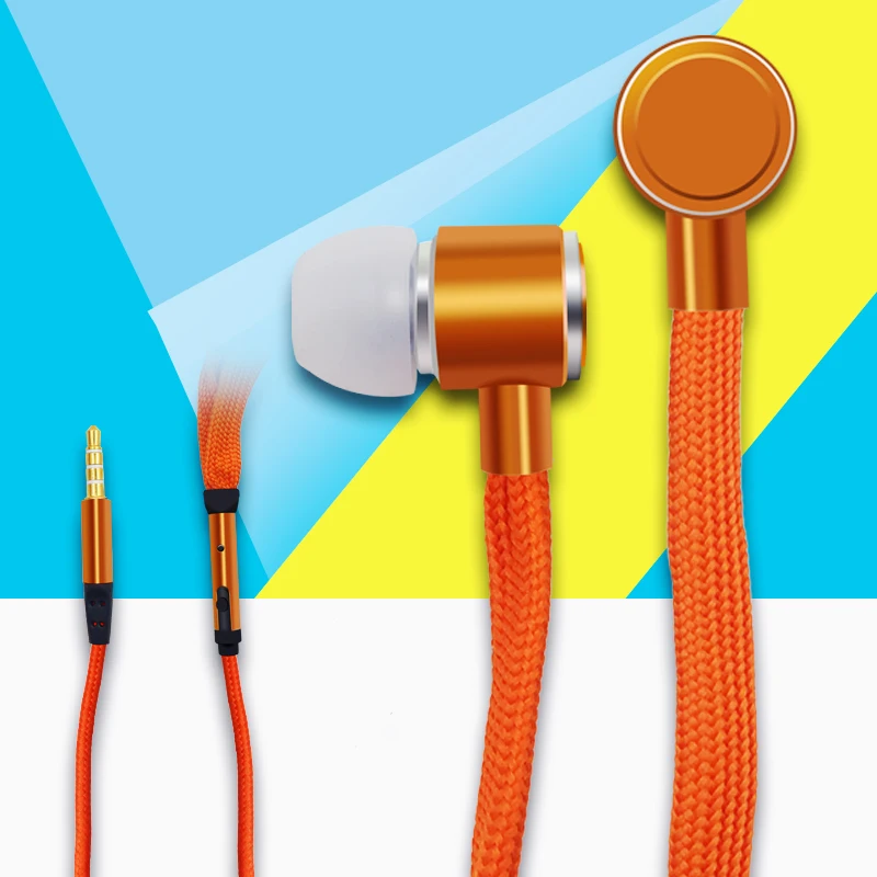 

Shoelace Headphones Music Earbuds Stereo Gaming Earphone for Xiaomi Huawei Samsung Phone with Microphone for IPhone Computer