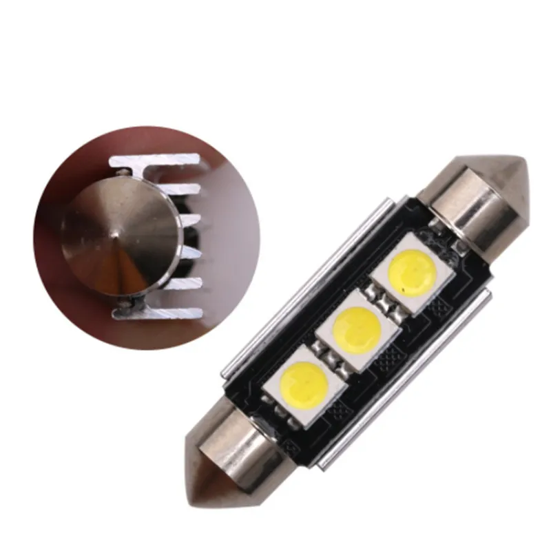 100 шт. 31 мм 36 мм/39 мм/41 мм C5W 3 SMD 5050 Светодиодные лампы canbus лампы автомобиля свет номерного знака подсветка для автомобильного номера укрыты внутренной сводной лампы 12 V