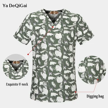

Surgical top+cap sets Medical scrubs nurse uniform Dentistry pet doctor work clothes spa uniforms women medical clothing summer