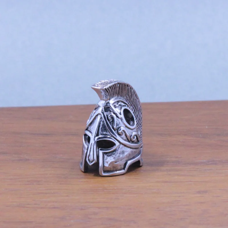 

Stainless Steel Knife Beads Sparta Helmet Paracord Umbrella Rope Bead Outdoor EDC Pendant