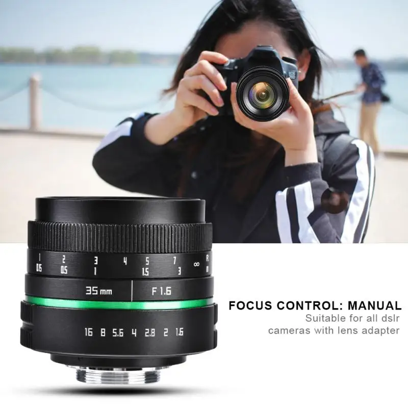 

35mm F/1.6 CCTV Manual Operation C Mount Lens Camera Accessory