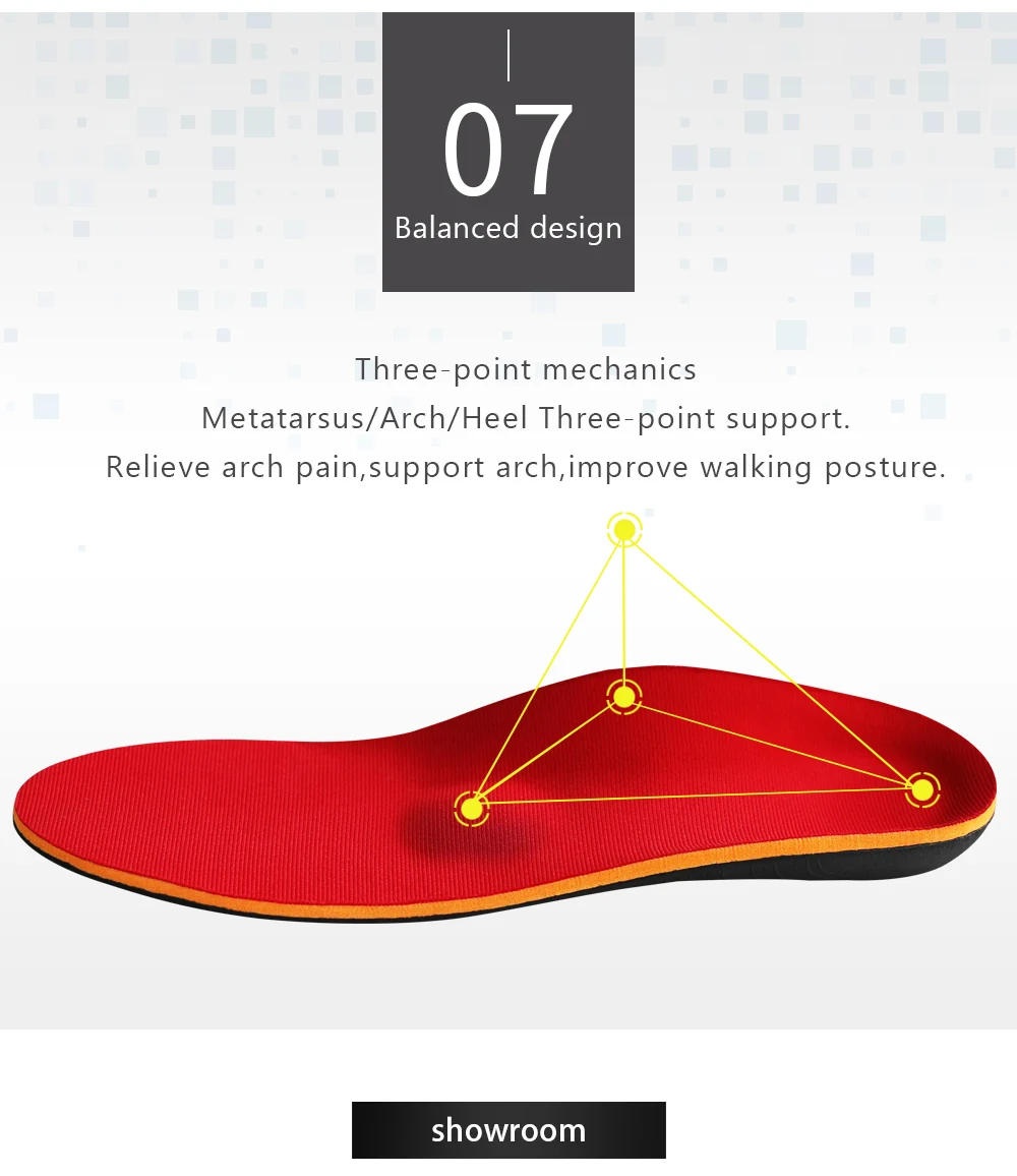 3ANGNI Orthotic Shoe Insoles Arch Support Insole Orthopedic Flat Feet Heel Pain Plantar Fasciitis Men Woman Inner Sole Cushion