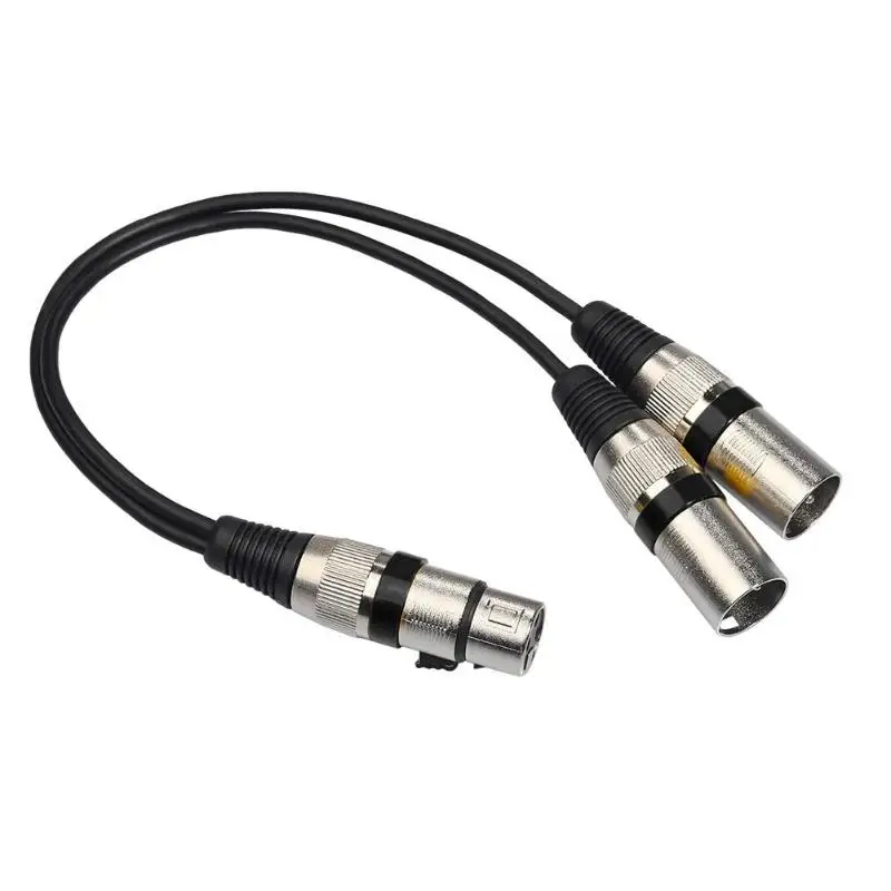 3Pin XLR гнездовой разъем на 2 папа кабель Шнур для аудио миксера усилители микрофон
