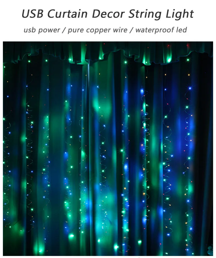 Led string net light for curtain decor (1)