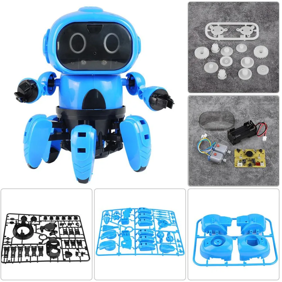 diy assembled electric robot induction educational toy