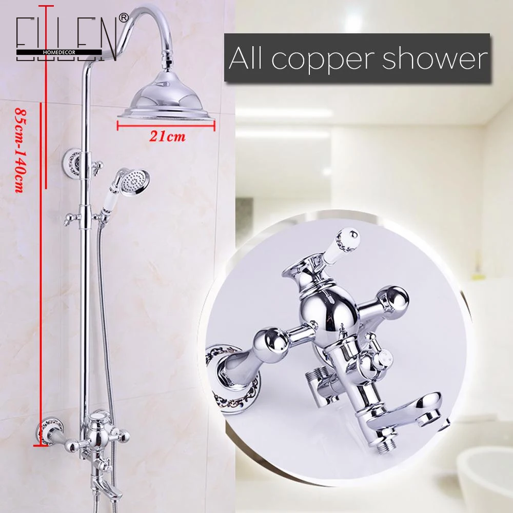Beste Badkamer Douche Set Wall Mount Douche Mengkraan w Regendouche en Handdouche Chroom Afgewerkt ML8501
