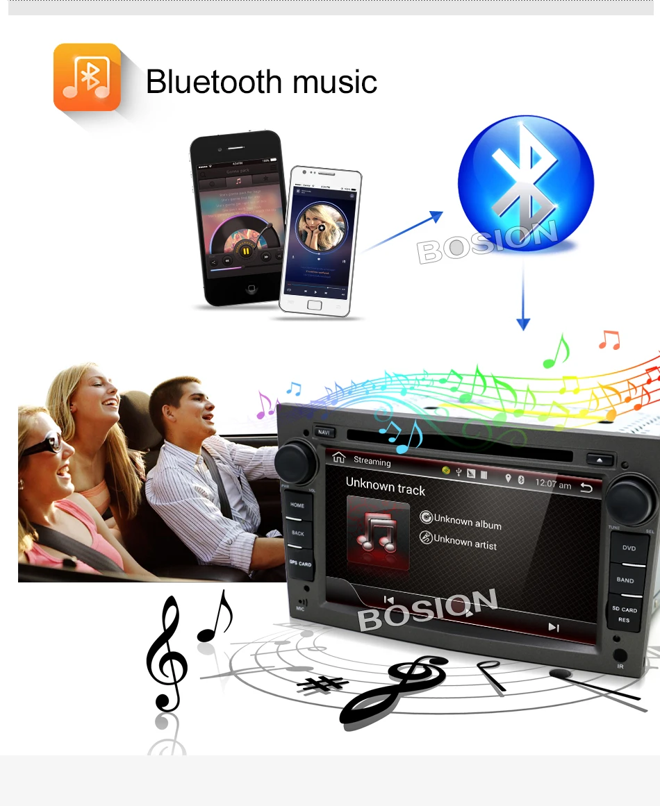 Sale Bosion android 7.1 2din car radio gps navi car dvd player for opel astra/vectra/zafira car stereo head unit with bluetooth wifi 15