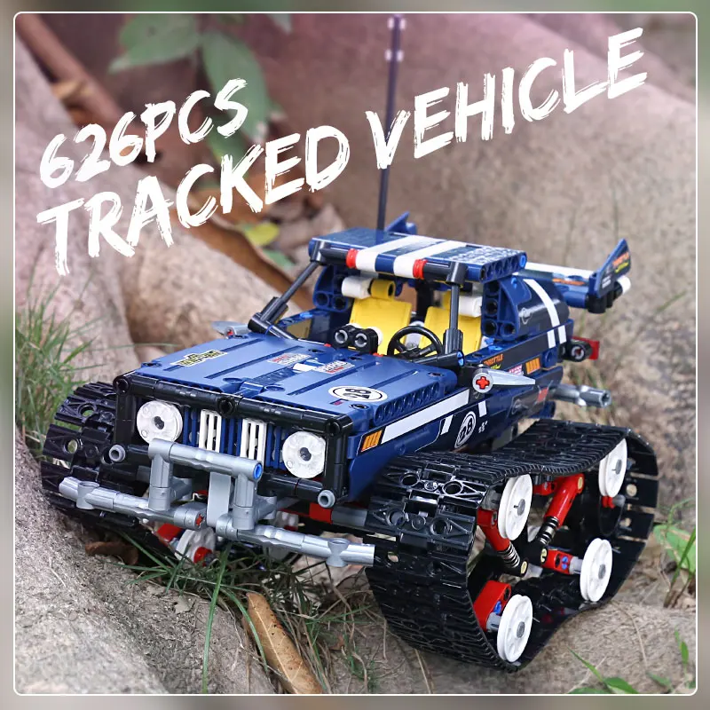Technic RC TRACKED RACER car Electric Motor Power Function Compatible With Legoings technic Car Building Block bricks Model 