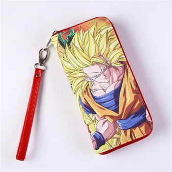 

Dragon Ball Son Goku Saya Anime Zipper Long Wallet Purse Zipper Bag Clutch Hand Bag With Key chain