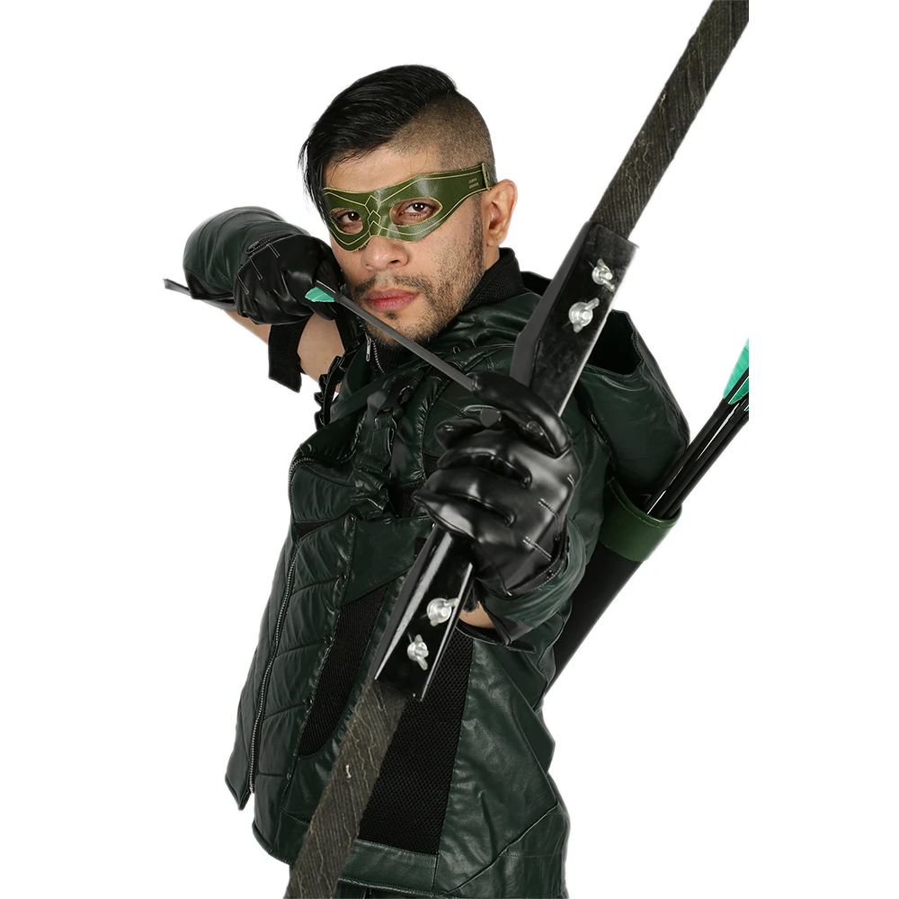 XCOSER стрела костюм Зеленая Стрела сезон 4 супергерой Оливер Королева Полный наряд косплей костюм для Хэллоуина зеленый взрослый размер