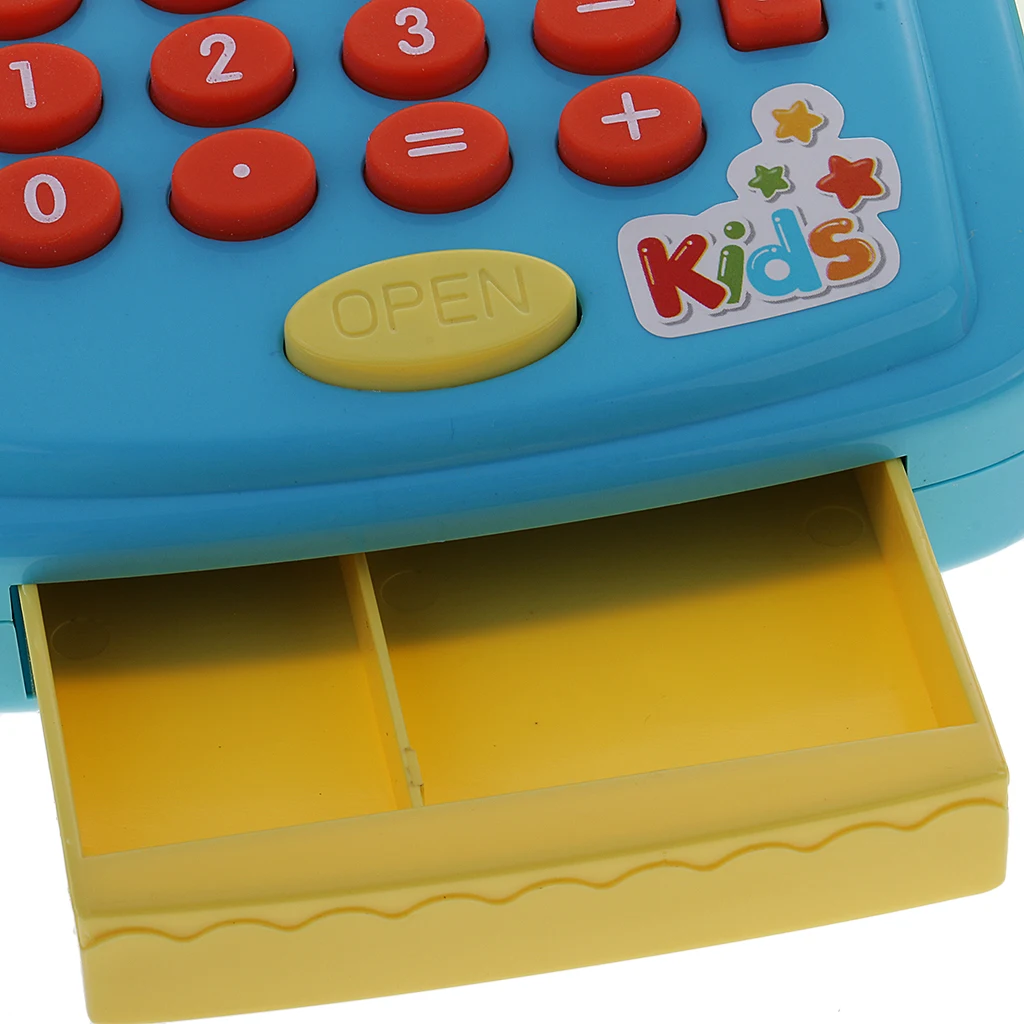 Electronic Cash Register Toy Pretend Play Realistic Action Toy Math Calculator Games for Kids Children Learning Toys