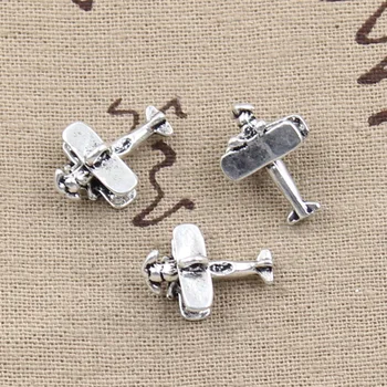 

15pcs Charms Airplane Plane 19x9x13mm Antique Silver Color Pendants DIY Necklace Crafts Making Findings Handmade Tibetan Jewelry