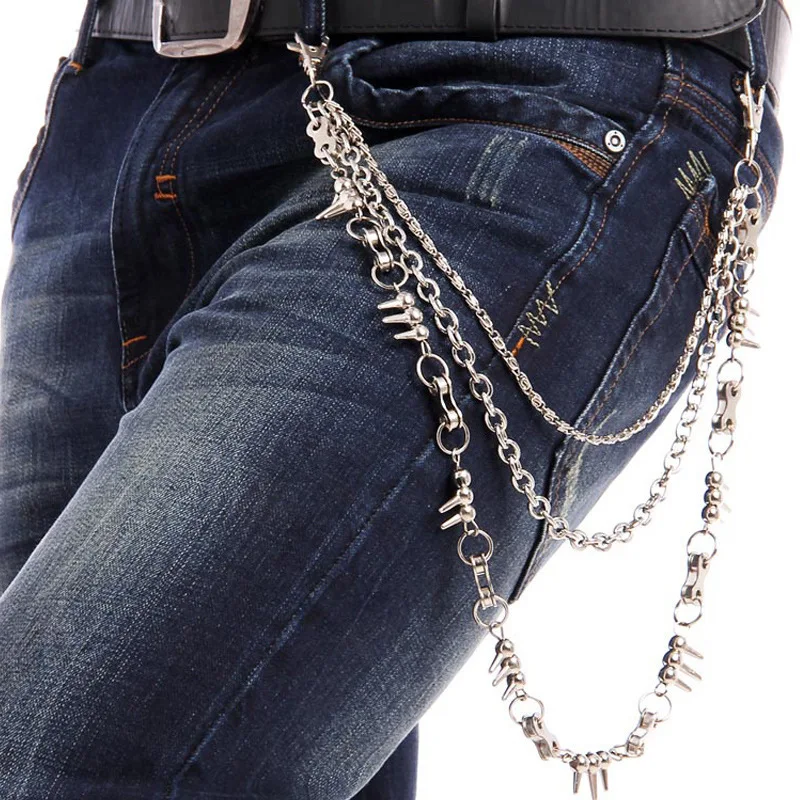 Beckyruiwu Male Punk Rock Waist Accessories Trousers Hip Hop Chain Men ...