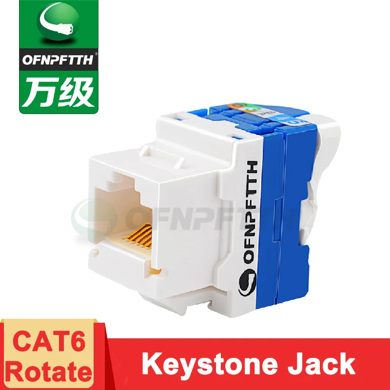 10 шт. CAT6 Keystone Jack UTP вращающийся tollless Тип RJ45 8P8C контакт | Компьютеры и офис