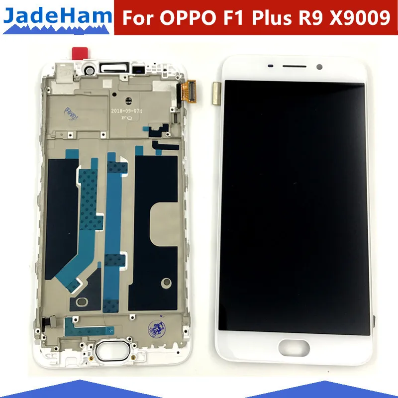5 &quotдля OPPO F1 Plus R9 X9009 ЖК-дисплей + сенсорный экран дигитайзер сенсор рамка Полная