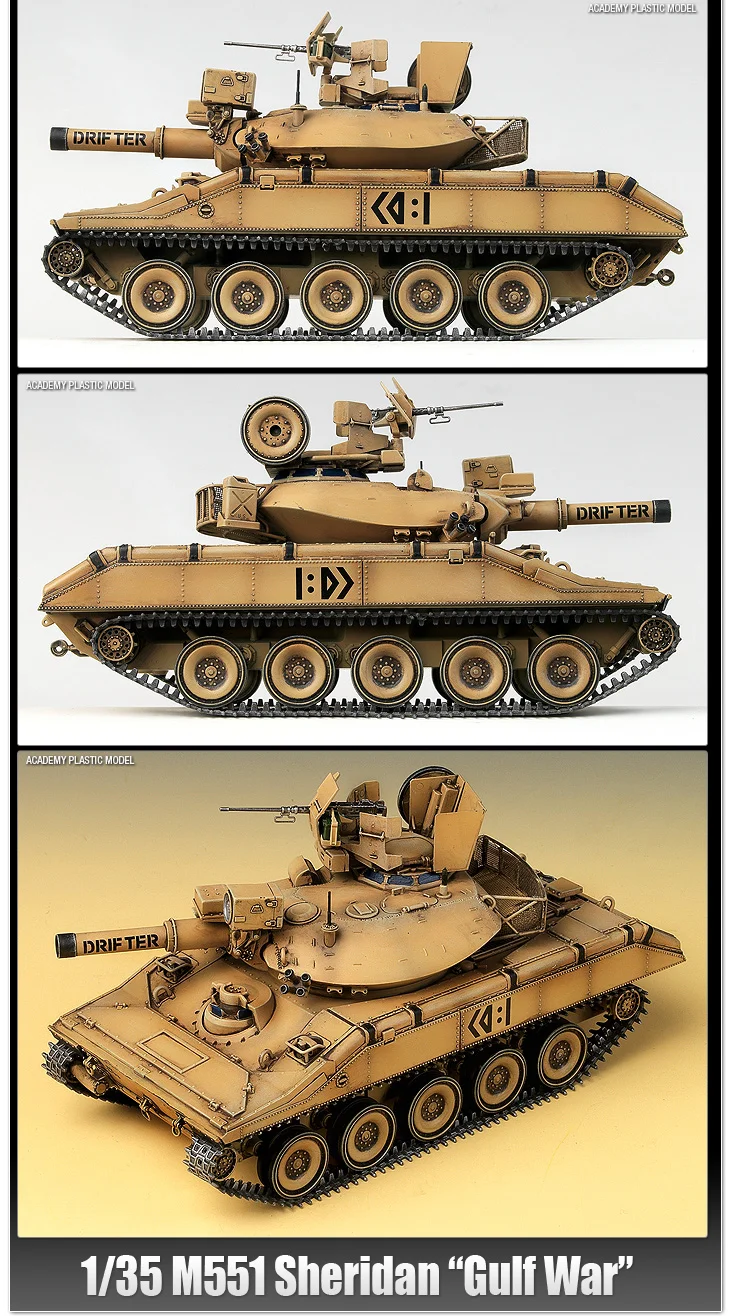 1/35 M551 Шеридан &quotвойны в Персидском заливе&quot дизассемблировать танк модели