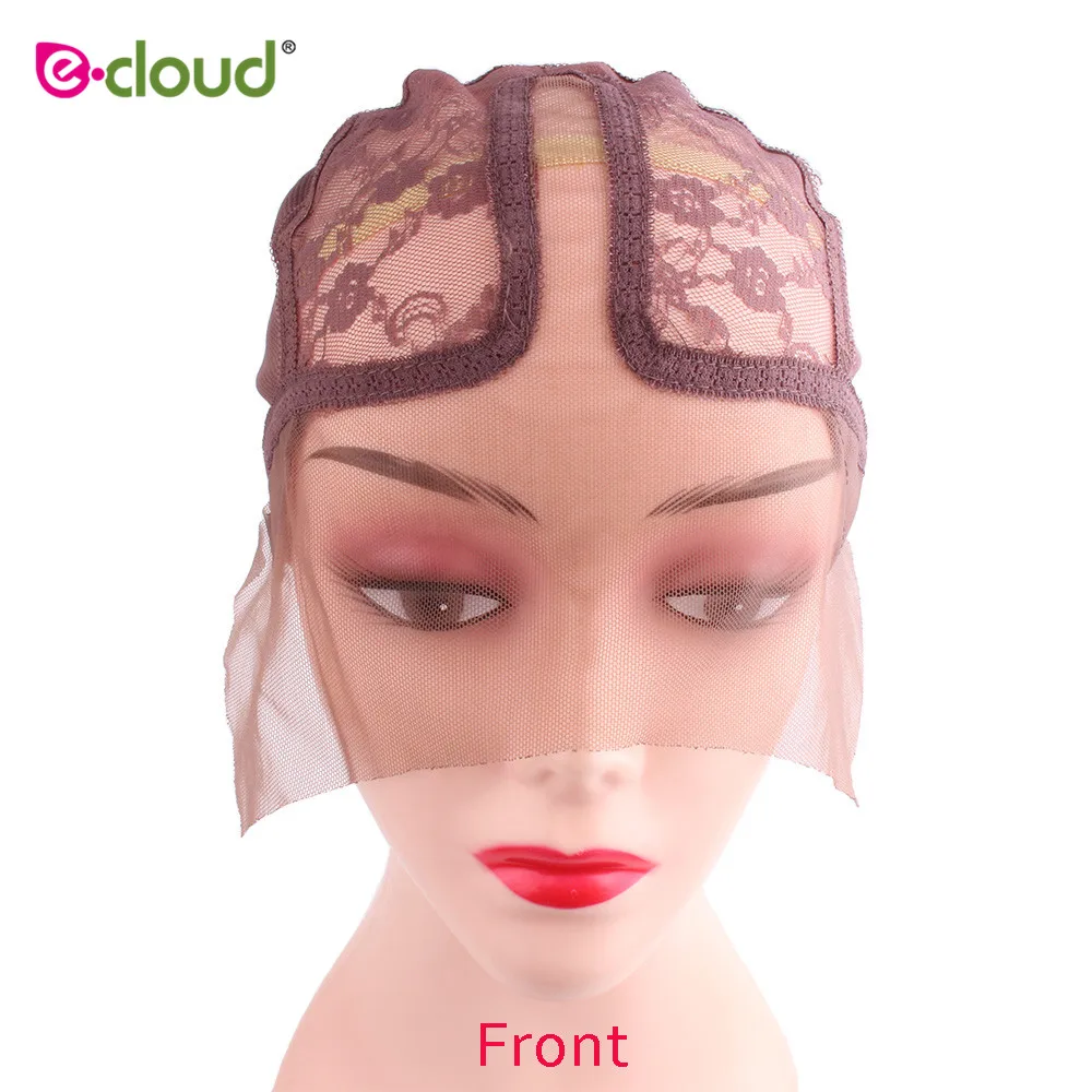 Purple Wig Caps for Making Wigs Full Lace Wig Weaving Cap Mesh Base Machine Made Stretchy Net Medium with Adjustable Strap