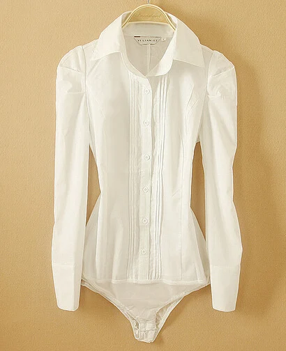 women's button down shirt bodysuit