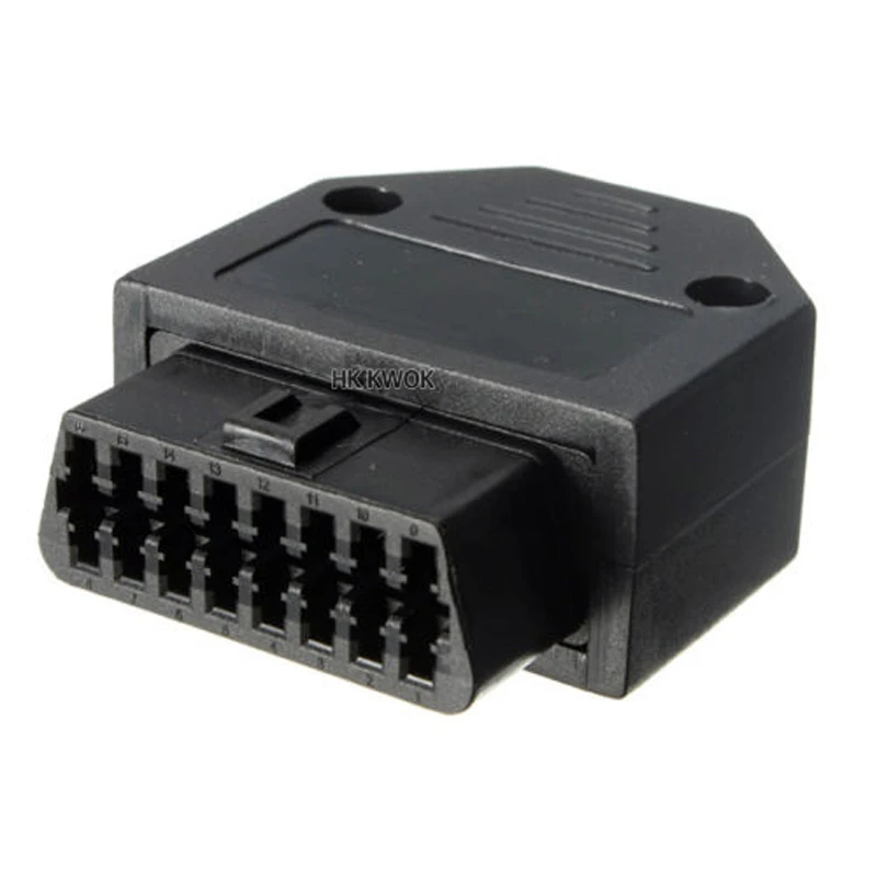 16 контактный разъем OBD2 OBD II 2 гнездовой диагностический инструмент + оболочка