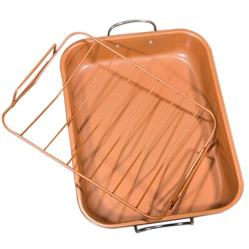 

1pcs Baking Pan Reusable Rectangular Functional Nonstick Carbon Steel Baking Tray Baking Pan for Chicken Wings Cake