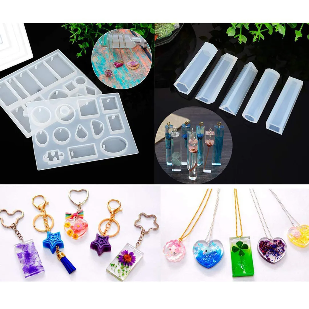 229Pcs Resin Casting Molds Kit Silicone Mold For Making Jewelry Necklace Pendant Mould Hand Craft DIY Tools Set