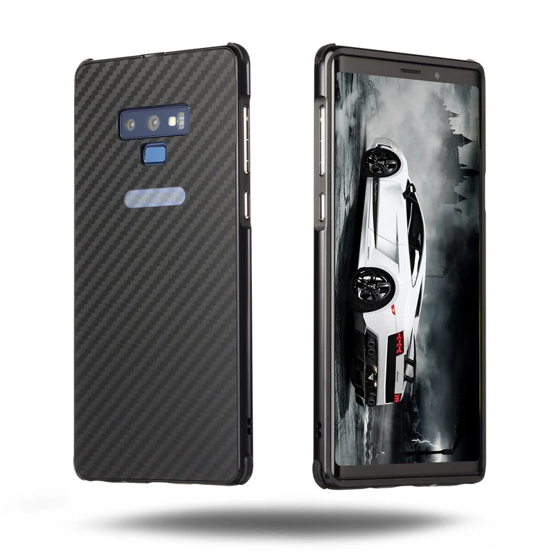 

Luxury Metal Case For Samsung Galaxy Note 9 Aluminum Frame & Carbon Fiber Back Cover For Samsung Note 9 Case Shockproof Shell