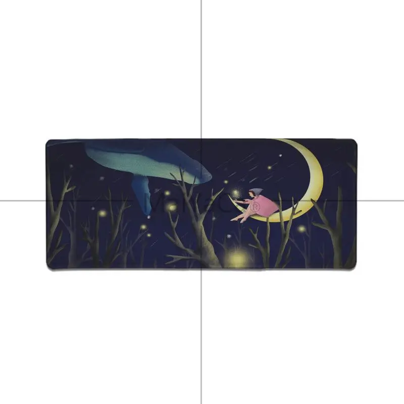 Резиновый коврик для мыши Maiyaca Star whales, прочный коврик для мыши на стол, аниме, нескользящий ноутбук, компьютер, игровой коврик для мыши, подарок ребенку - Цвет: Lock Edge 30x80cm