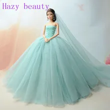 Hazy beauty Doll accessories doll dress wedding dress for barbie dolls BBI201