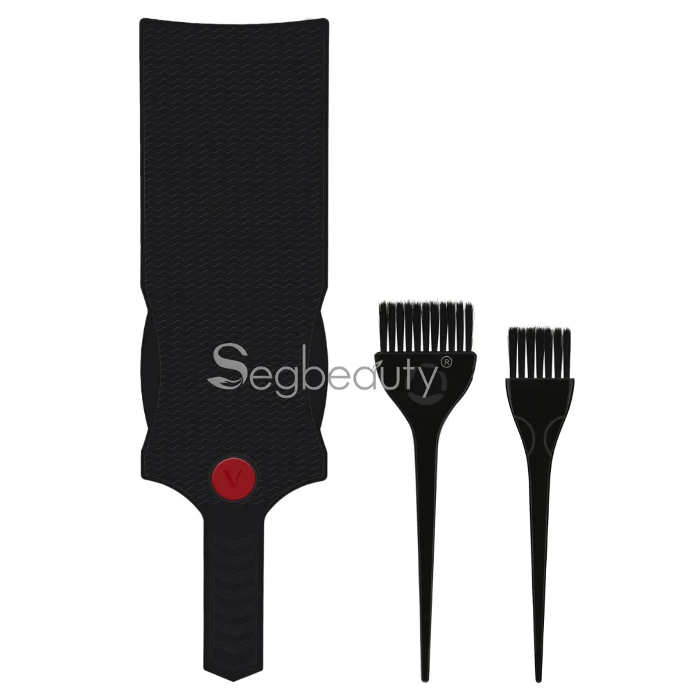 3pcs/set Hair Color Mixing Balayage Board and Brush Set Black Hair Dye Colouring Brush Comb Hairdressing Styling Tools 3pcs/set Hair Color Mixing Balayage Board and Brush Set Black Hair Dye Colouring Brush Comb Hairdressing Styling Tools