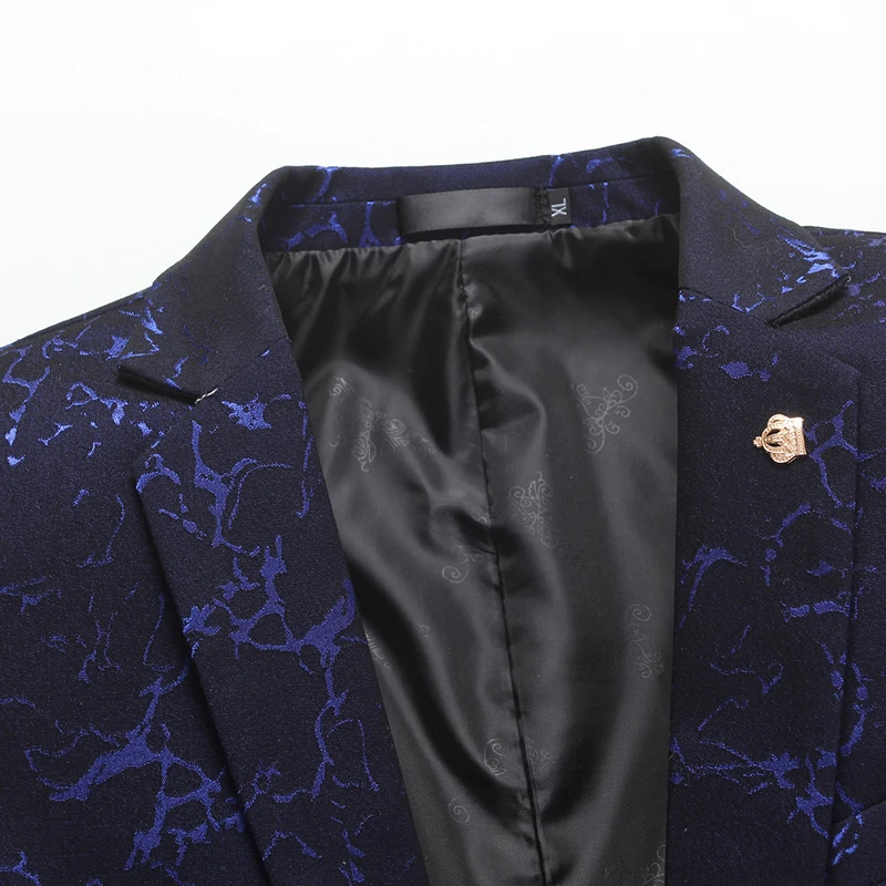 Blazer Mens Wedding Jackets Casual Business Suit Men Printing Suit Jacket Male Blazers Suits Size M-3XL