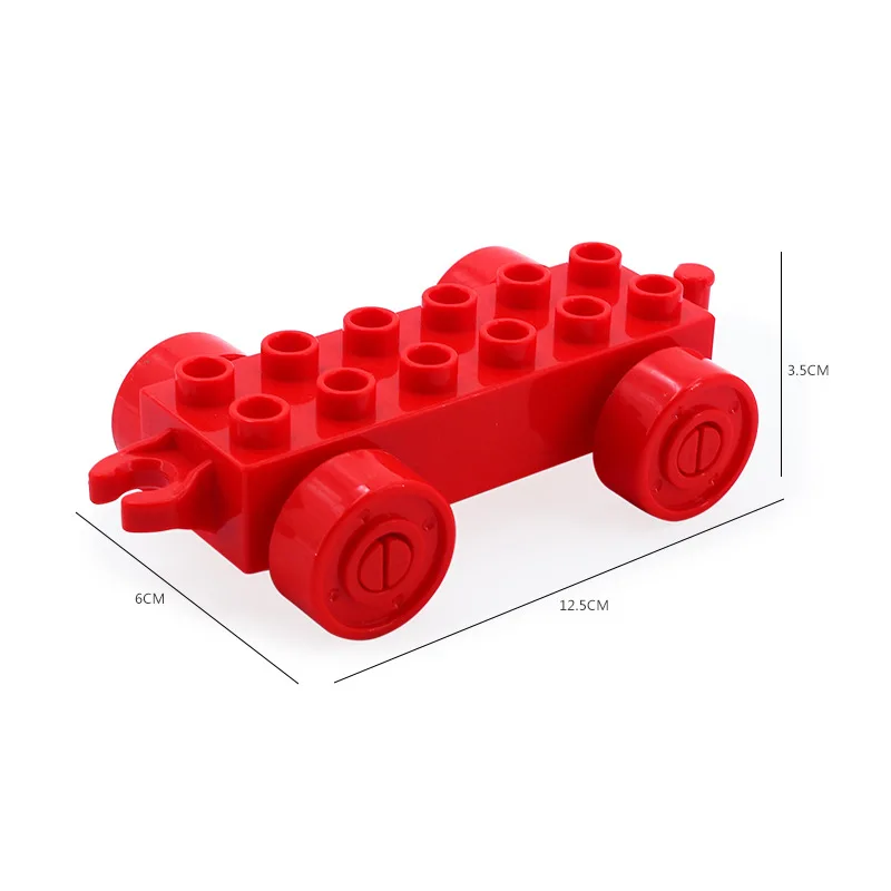 DIY большой размер Железнодорожный крест поезд трек строительные блоки Совместимость Duploe классический автомобиль аксессуары наборы кирпичи части игрушки для детей - Цвет: 1Pcs Block - 10