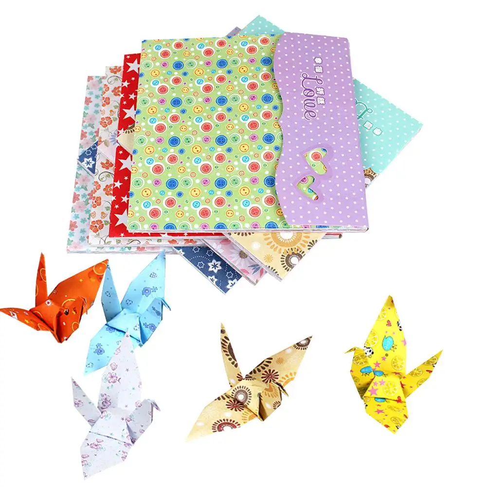 

72 Sheets Square 12 Kinds Origami Decor Craft Paper Beautiful Floral DIY Origami One-Sided Floral Colorful Origami 15*15cm