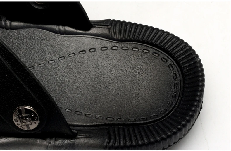 Brand Special Offers High Quality Sandals Big Size Leather Slippers Summer Hot Sale Sandalias Beach Slides Mens Shoes (5)