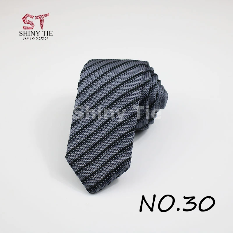 Оригинальные вязаные галстуки в горошек, однотонный мужской треугольник, тканый галстук из полиэстера, Тонкий Повседневный галстук, зимний галстук для мужчин, аксессуары - Цвет: 30