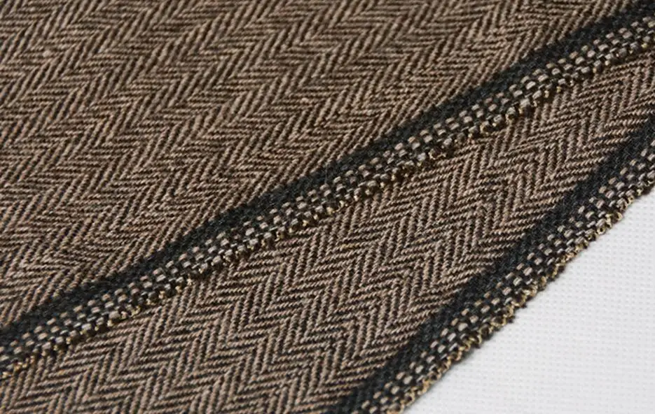 2018 Dark Brown tweed blazer men Wool Herringbone British style custom made Mens suit slim fit Blazer wedding suits for men 3