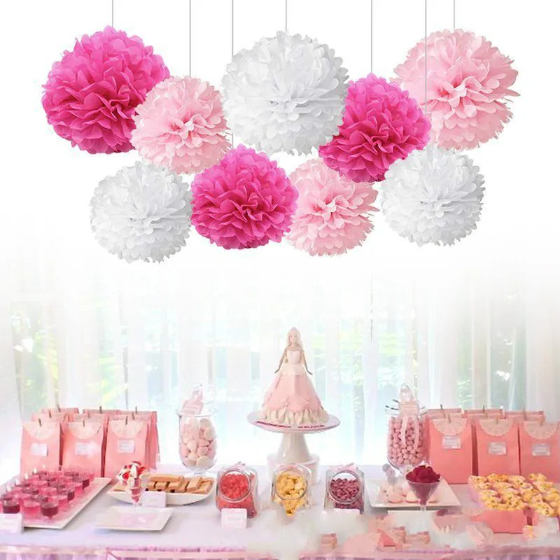 1 шт. 10 &quot(25 см) папиросная бумага Pom Poms DIY креативные бумажные Цветочные шары для