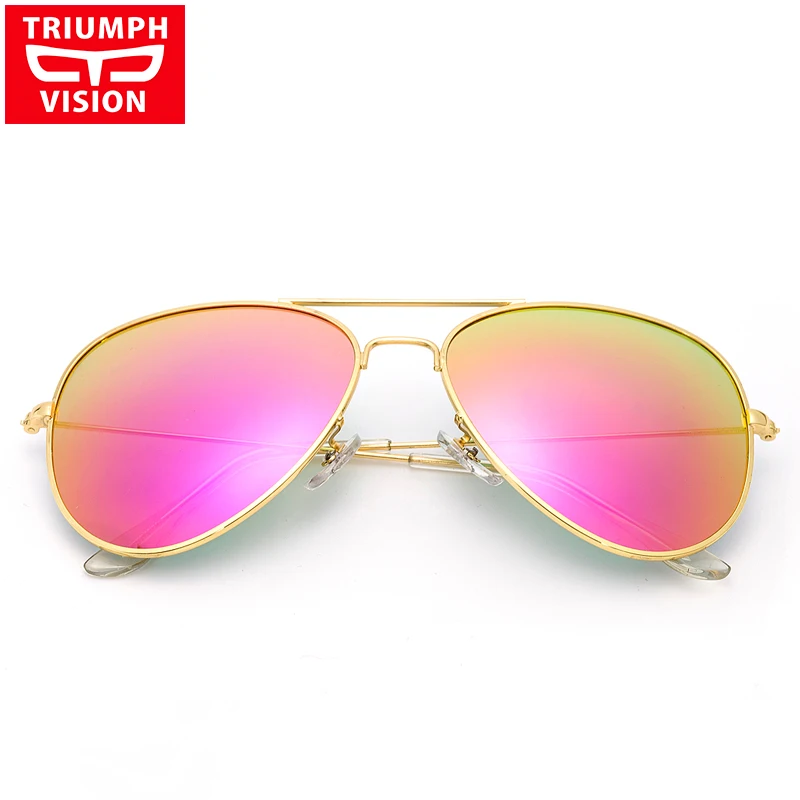 Triumph Vision, 8 цветов, зеркальные линзы, поляризационные женские очки пилота, солнцезащитные очки, Оттенки для женщин, металлический, полный обод, светильник