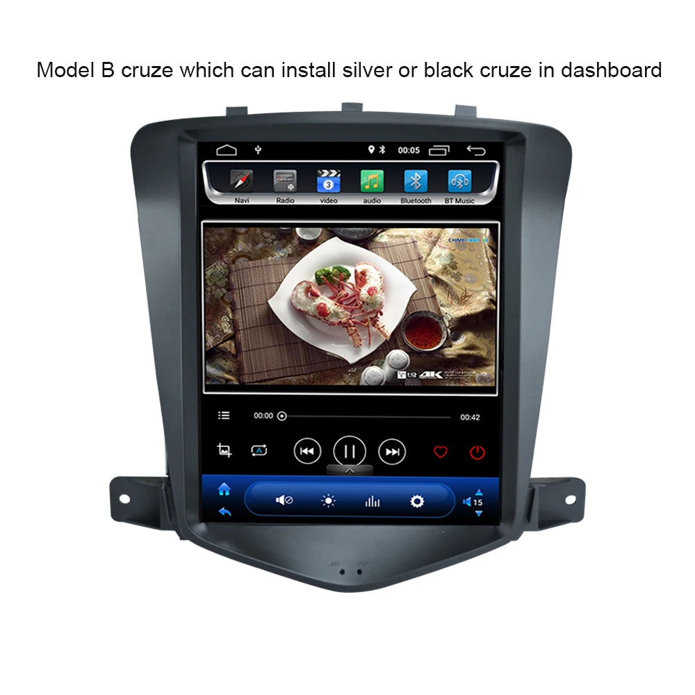 Sale android 9.0 4G LTE car gps multimedia stereo radio player for chevrolet cruze 2011-2013 years vetical player navigation system 4