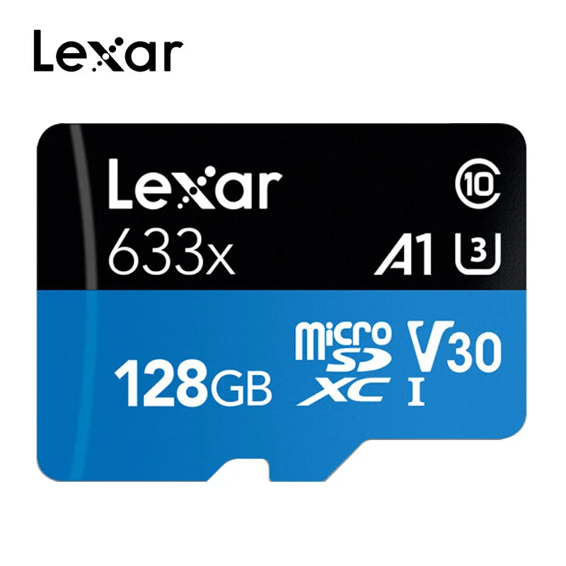Lexar 95 МБ/с. tf micro sd 633x16G 256G 512Gcards 32gb SDHC класс 10 64G 128G карта памяти sd адаптер для Gopro/DJI/nintendo switch - Емкость: 128 ГБ