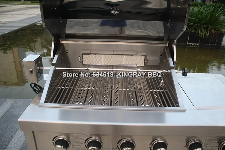 SS304 40kgs Big Torque Bbq Grill Motor With 945mm Skewer 220v Barbecue