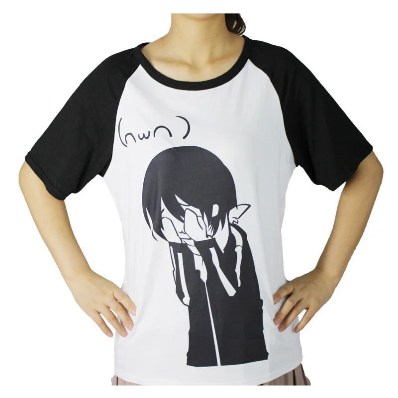 Coshome Noragami Yato T-shirts Cosplay Costumes Men Women Halloween Party Cotton T shirts Adult Tops Short sleeves Summer Tees (7)