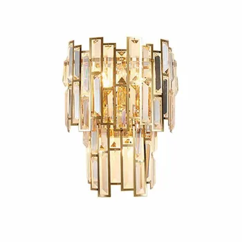 

Luxury design crystal wall lamps gold wall lamp AC110V 220v luster wall lamps modern home lighting