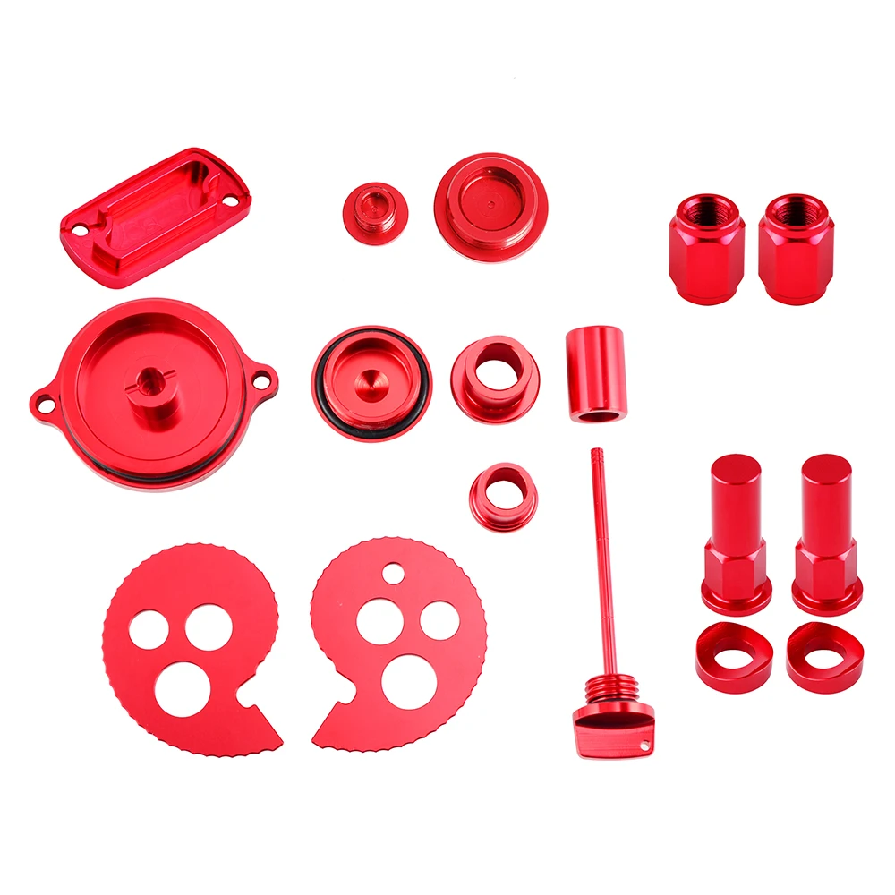 For Honda CRF230 CRF 230 2003- Engine Timing Cover Front Rear Spacer Tappet Cap Rim Lock Nuts Chain Adjuster Stator Cover
