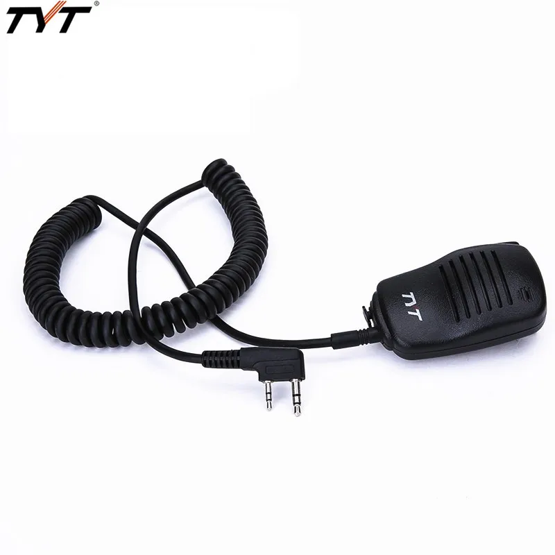 TYT 2 Pin PTT дистанционного плечо Динамик MIC Микрофон для TYT TH-F8 TH-UV8000D/E Walkie Talkie двухстороннее радио baofeng UV-5R 888 S