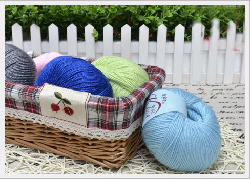 wholesale 1 balls/lot natural soft thin Acrylic Blended yarn for knitting Wool weave thread 50 grams 300 meters | Дом и сад