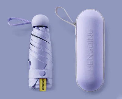 Fumigating Purple 18 см 240 г мини-зонтик Upf50+ маленький складной карманный зонтик Солнечный дождливый портативный водонепроницаемый летний подарок для девочек красный - Цвет: Fumigating Purple