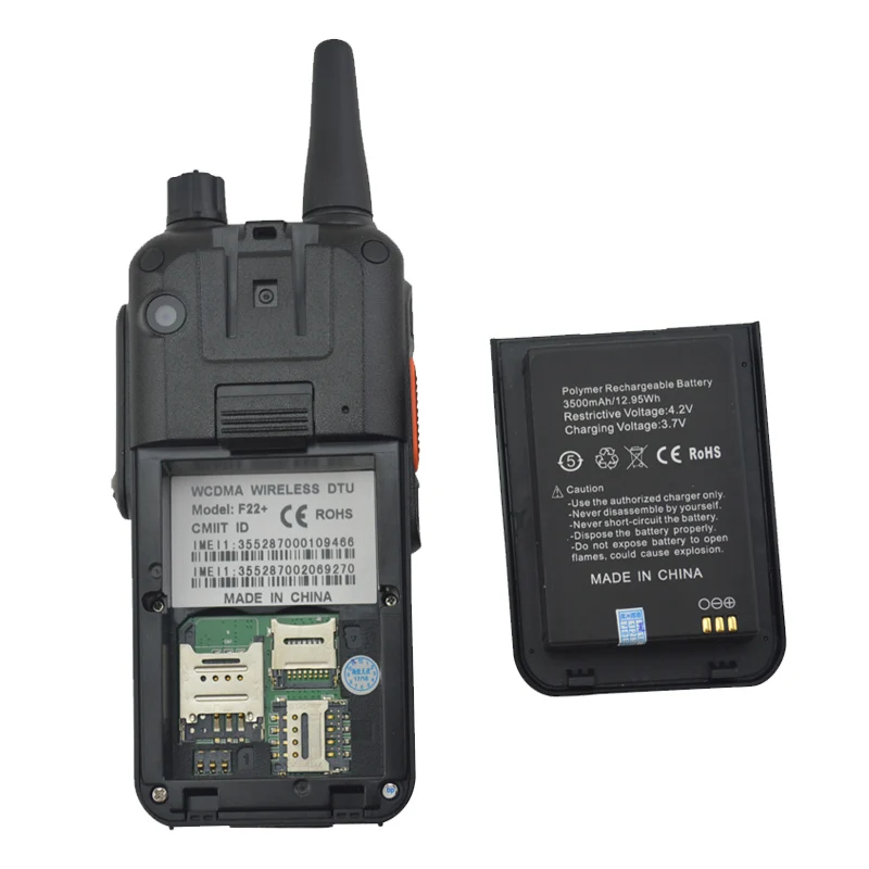 Портативная рация с двумя SIM картами 3G WCDMA Zello PTT радио F22 + мобильный телефон 2 4